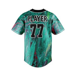 เสื้อเจอร์ซีย์เบสบอลพิมพ์ซับลิเมชันเสื้อเบสบอลออกแบบได้ตามต้องการสีสันสดใส - Product Image 6