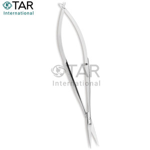 Castroviejo ล็อคเข็มสแตนเลสแบบโค้งอุปกรณ์ทางการแพทย์ที่มีความแม่นยำนำกลับมาใช้ใหม่ได้ - Product Image 5