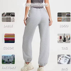 Usine en gros été Fitness Joggers pantalons nouveautés confortable ample décontracté couleur unie jambe large dentelle décoration plat - Product Image 4