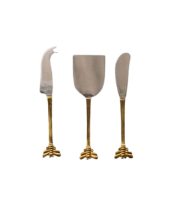 Juego de Cuchillos para Queso, Acero Inoxidable con Acabado Dorado, Ecológico, Duradero, Hecho a Mano, Diseño Moderno, para el Hogar, Cocina, Restaurante, Hotel - Product Image 2