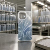 Coque de téléphone en silicone à texture dégradée, antichoc, souple, anti-traces de doigts, avec support pour iPhone 17 Series