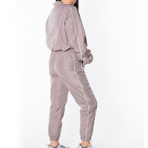 Ensemble survêtement coupe-vent imperméable avec logo personnalisé, veste et pantalon coupe-vent respirant - Product Image 4