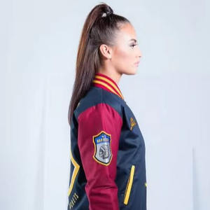 Otoño Invierno mujer ropa personalizada Letterman béisbol chaquetas manga larga Mujer Crop Varsity chaqueta - Product Image 6