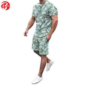 Ropa informal High Street Wear Hombres Conjuntos de pantalones cortos de verano Camiseta y pantalones cortos de manga corta de moda - Product Image 4