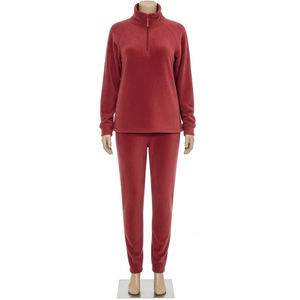 <span class=keywords><strong>Set</strong></span> Due Pezzi in Pile Ecologico per Donna, Morbido e Caldo Abbigliamento Invernale per Uso Quotidiano, Outfit Casual, <span class=keywords><strong>Set</strong></span> Maglione alla Moda - Product Image 2