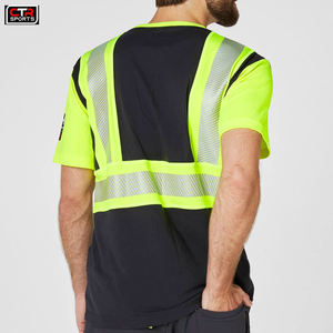 2024 Design Breathable Hi Vis T Shirt <b>Work</b> Wear Reflective Pattern <b>Waterproof</b> Anti-Static Safety Features Black Color-Wholesale - Product Image 3