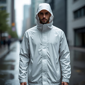 Chaqueta cortavientos de senderismo de alta calidad para hombre, ropa de calle, chaquetas de lluvia ligeras, ropa de calle para hombre, abrigo de lluvia con capucha - Product Image 4