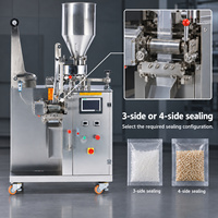 Machine d'emballage de graines pour sachets de 1 à 15 g, pour la vente au détail et les échantillons, avec dosage automatique des granulés et scellage des sachets en film.