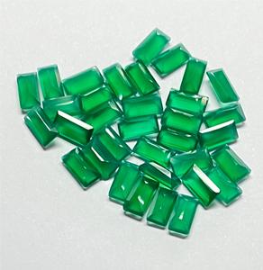 Haute qualité personnalisable naturel vert Onyx à facettes poire coupe 20mm X 9mm pierres précieuses fabrication de bijoux pierre en vrac tiers - Product Image 3