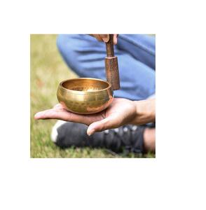 Bol chantant tendance avec bâton en bois pour la guérison des chakras, la pleine conscience et le soulagement du stress bol chantant en métal - Product Image 4