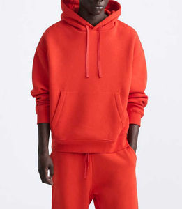 Chándal Deportivo para Hombre, Color Rojo, 100% Algodón, Talla Grande, Transpirable, Corte Regular, con Capucha, Estilo Informal, para Invierno, OEM - Product Image 6