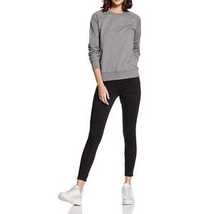 Sudaderas de Alta Calidad 100% Algodón para Mujer, Secado Rápido, Transpirables, Mangas Regulares, Sudaderas Personalizadas, Color Gris - Product Image 5