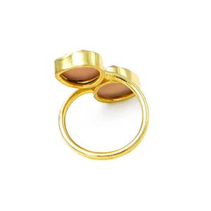 Accessoires de mode Bague coeur en pierre de lune pêche pour femme Fête et utilisation décontractée disponible à la vente en Inde - Product Image 4