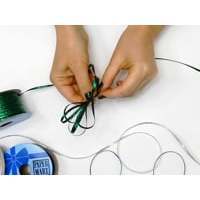 ริบบิ้นออร์แกนซ่าเมทัลลิกเนื้อคริสตัลแบบแคบ พิมพ์ลายดอกไม้ ผ้าซาติน สำหรับห่อของขวัญวันเกิด พร้อมแกนม้วน - Product Image 2