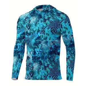 Camiseta con capucha de manga larga UPF 50 + para hombre 2025, protección solar, secado rápido, transpirable, sublimado, 100% poliéster - Product Image 2