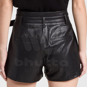 Shorts de Cuero para Mujer, Personalizados, Teñidos, Impermeables, de Poliéster, a la Moda, Casuales, Transpirables - Product Image 2