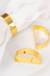 Anillo de Servilleta de Latón Dorado Estilo Zen Asiático Ecológico para Decoración de Mesa en Cenas, Anillo Único - Product Image 2