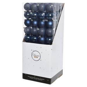 Amicasa Juego de 10 Bolas de Navidad Azul Noche, Plástico, 6cm, 9020214, Adorno Navideño - Product Image 2