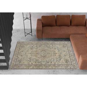 Green Vintage Design Oushak Style <b>Runner</b> Rug: Non-Slip, Machine <b>Washable</b>,Nonwoven Thin Rug - Product Image 2