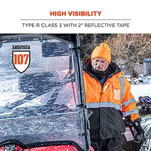 Chaqueta de Seguridad Reflectante StarTech, Impermeable, Cortavientos, con Calefacción, Capucha Desmontable, Clase 3, 100% Poliéster, Alta Calidad - Product Image 4