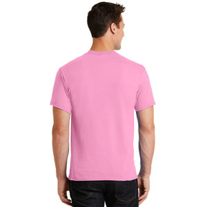 ผู้แข่งขันบุรุษความชื้น Wicking เสื้อยืดคอกลมแขนสั้น - เสื้อยืดคอกลมสีชมพูเข้มผู้ชายผ้าฝ้ายหนัก HD - Product Image 2
