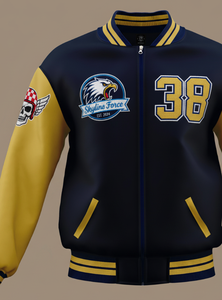 Veste universitaire personnalisée | Mélange de laine et manches en cuir | Design d'équipe, d'école et de club - Product Image 5