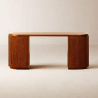 Bureau de direction convertible Valermo de la collection Ridgewood Harmony, design moderne, en bois massif, pour utilisation en entrée d'hôtel