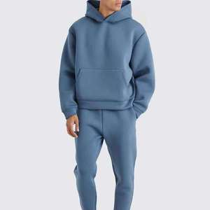 Nouvelle conception Survêtement de sport décontracté pour homme avec capuche à cordon, imprimé uni, pour l'hiver, jogging et fitness - Product Image 2