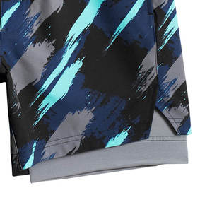 <b>Men's</b> Trendy Casual <b>Denim</b> <b>Shorts</b> with <b>Elastic</b> <b>Waist</b> Quick Dry Gym & Training Apparel Front Logo Woven Streetwear Clothing - Product Image 6