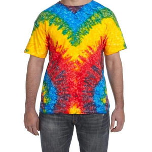 Wholesale Men's Casual Blank <b>T</b>-<b>Shirts</b>-Competitive Price Polyester Cotton OEM Service Quick Dry & Breathable <b>Tie</b> Dyed <b>T</b>-<b>Shirts</b> - Product Image 1