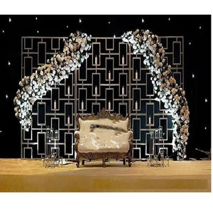 Prettiest <b>Wedding</b> Reception Stage <b>Candle</b> Walls Modern <b>Wedding</b> Stage Metal <b>Candle</b> Walls Sparkling <b>Wedding</b> <b>Candle</b> Wall Stage FIiji - Product Image 4