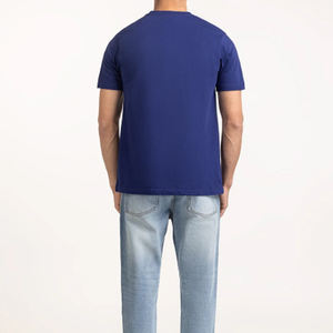 T-shirt pour homme à col rond, coupe classique, manches courtes, 100% coton, logo imprimé sur le devant, respirant, imprimé par transfert thermique - Product Image 3