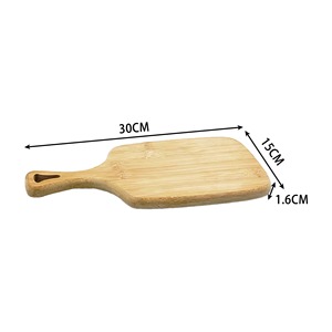 Venta directa de fábrica, precio al por mayor, tabla de cortar de bambú de madera Natural a granel con asa - Product Image 2