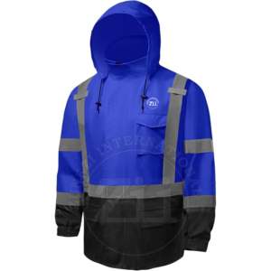 Chaqueta de Seguridad de Alta Visibilidad de Poliéster/Algodón, Camisa Reflectante de Seguridad Vial, ANSI Clase 1/EN ISO 20471 Clase 2, Logotipo LED Intermitente - Product Image 6
