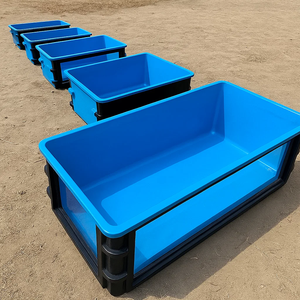 บ่อเลี้ยงปลาคาร์ฟขนาดใหญ่กลางแจ้งแบบสั่งทำพิเศษ วัสดุไฟเบอร์กลาส FRP สำหรับเพาะพันธุ์และเพาะเลี้ยงสัตว์น้ำ - Product Image 4