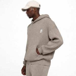 Custom Men's <b>Hooded</b> Tracksuit Wholesale Streetwear Y2K Two Piece Outfit OEM Private Label Bulk Orders USA B2B Clothing Supplier - Product Image 4