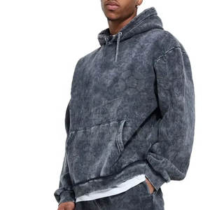 Chándal deportivo de algodón lavado con ácido de alta calidad para hombre, ropa de gimnasio de invierno ecológica, el mejor conjunto de trajes para ejercicio cálido de talla grande - Product Image 3