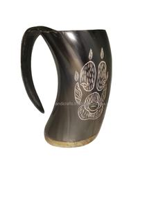 Taza para beber con cuerno de búfalo, artesanía de lujo vikinga natural bellamente elaborada, sin fugas, PRECIO SEGURO Y AL POR MAYOR - Product Image 5