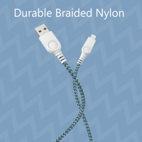 Cable de Carga Rápida y Sincronización de Datos Tipo-C de Calidad Original OEM, Cable de Nailon Trenzado Premium con Certificación IOS MFI, Conductor de Cobre Estañado para Móviles