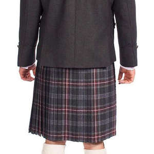 Kilt écossais traditionnel pour homme de bonne qualité, en laine tartan, anti-rides, motif à carreaux gris pour homme, 2026 - Product Image 5