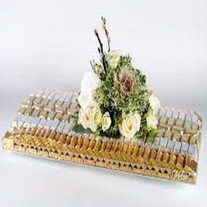 Design de luxe vaisselle de table blanche et argentée plateau à chocolat vente chaude décoration de table à domicile plateau à dessert et à chocolat à vendre - Product Image 6