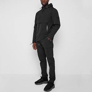 Ensemble coupe-vent deux pièces pour hommes, survêtement de sport respirant et léger, veste et jogging pour l'entraînement et les voyages - Product Image 1