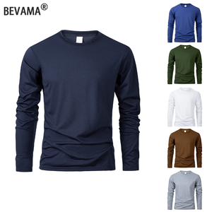 T-shirts à manches longues pour hommes, décontractés, col rond, respirants, hauts pour hommes, sport, confortables, polyvalents, t-shirts pour hommes - Product Image 1