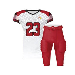 Conjunto de uniforme de fútbol americano para adultos personalizable de alta calidad Técnica de sublimación transpirable Incluye nombre del equipo corto - Product Image 4