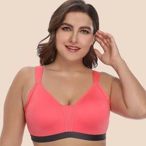 Sujetadores deportivos de nailon y LICRA cómodos para mujer al por mayor, diseño personalizado, logotipo alto para impacto, talla grande, ligero y transpirable - Product Image 4