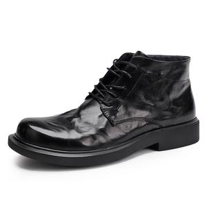 Chaussures Oxford en cuir de vachette pleine fleur avec talon amorti et design antidérapant, chaussures habillées pour hommes, chaussures en cuir - Product Image 1
