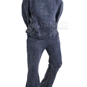 Chándal de lavado ácido de alta calidad para hombre para uso informal, chándales de lavado ácido para correr para hombre - Product Image 6