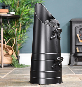 Seau à charbon en métal en laiton finition luxueuse ajoutant du style aux produits essentiels de nettoyage de cheminée disponibles au prix de gros - Product Image 3