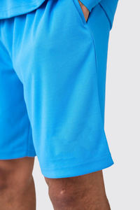 Ensemble polo et short en maille imprimé sublimation dernier modèle surdimensionné ensemble t-shirt et short de plage pour homme respirant et à séchage rapide - Product Image 5