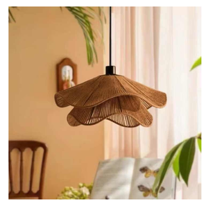 Handcrafted Modern <b>Bamboo</b> <b>Lamp</b> with Eco-Friendly Rattan <b>Shade</b> Brightens Home Lighting with Style for Light Covers - Product Image 4